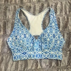 Wolven Aqua Aura racerback bra
